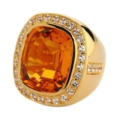 Bikerringshop Huge Yellow Gold Mens Citrine Ring 23 Bikerringshop Huge Yellow Gold Mens Citrine Ring -Outlet Rings Store citrin mens ring 3