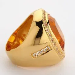 Bikerringshop Huge Yellow Gold Mens Citrine Ring 24 Bikerringshop Huge Yellow Gold Mens Citrine Ring -Outlet Rings Store citrin mens ring 4