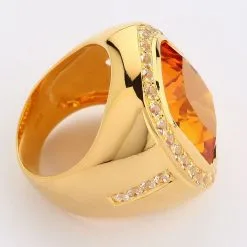 Bikerringshop Huge Yellow Gold Mens Citrine Ring 27 Bikerringshop Huge Yellow Gold Mens Citrine Ring -Outlet Rings Store citrin mens ring 7