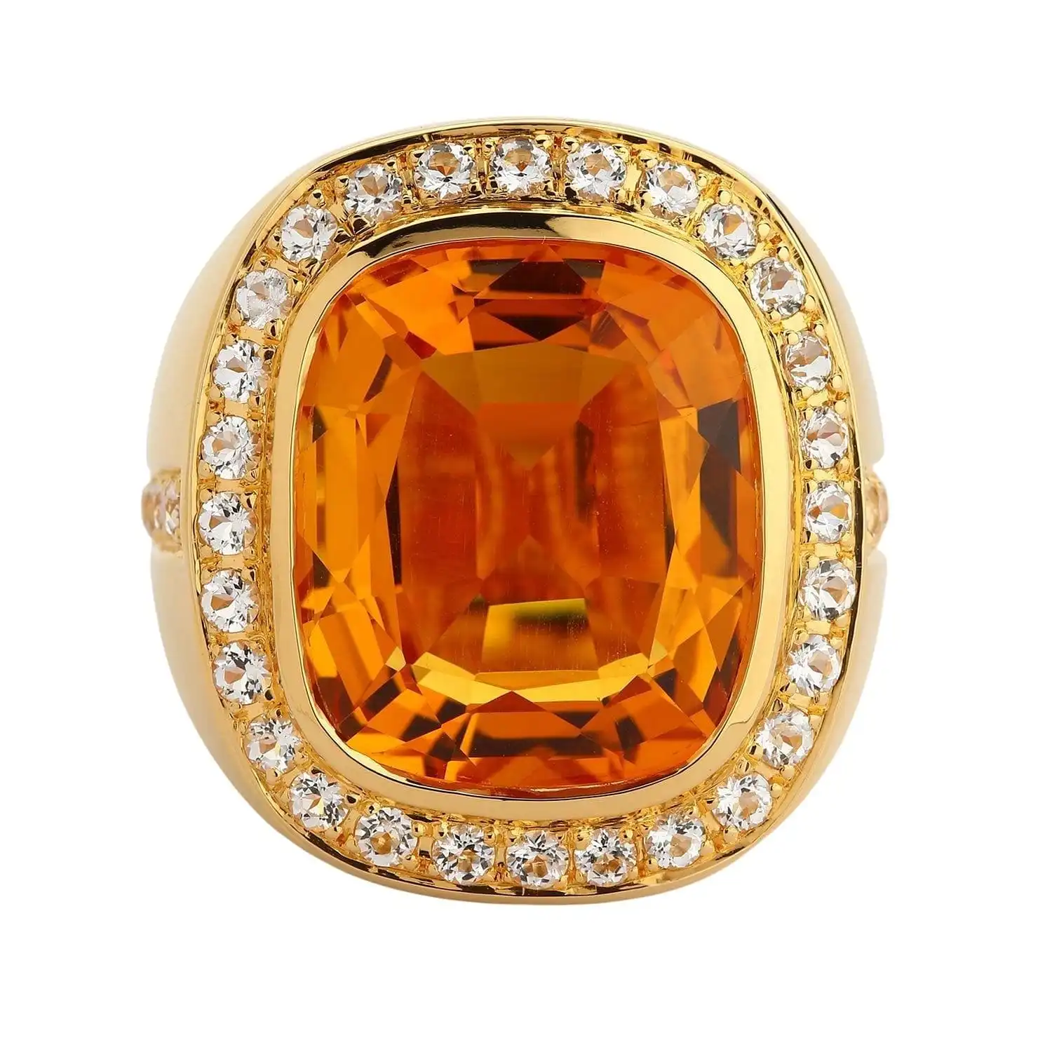 Bikerringshop Huge Yellow Gold Mens Citrine Ring 4 Bikerringshop Huge Yellow Gold Mens Citrine Ring - Image 2