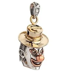 Bikerringshop Sterling Silver Clown Pendant Necklace -Outlet Rings Store clown pendant 6