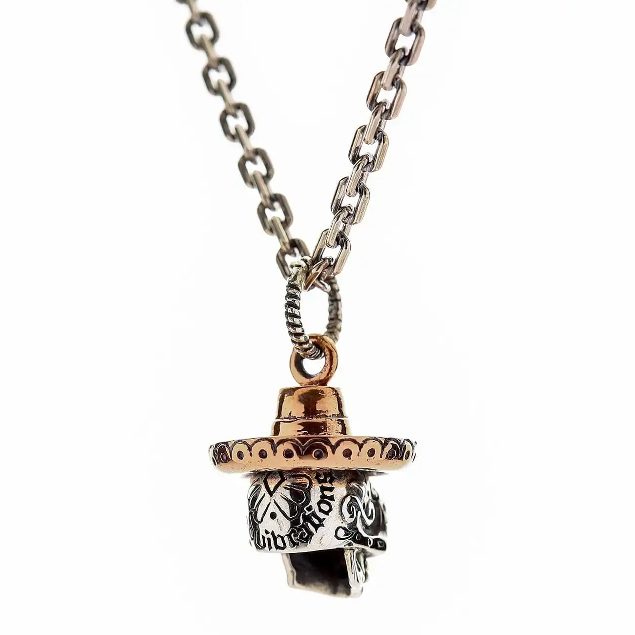 Bikerringshop Cowboy Mexican Sugar Skull Pendant 10 Bikerringshop Cowboy Mexican Sugar Skull Pendant - Image 8