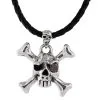 Bikerringshop Sterling Silver Crossbones Skull Pendant Necklace -Outlet Rings Store crossbone skull pendant 2