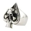 Bikerringshop Sterling Silver Spade Crossbone Skull Ring 2 Bikerringshop Sterling Silver Spade Crossbone Skull Ring -Outlet Rings Store crossbone skull ring