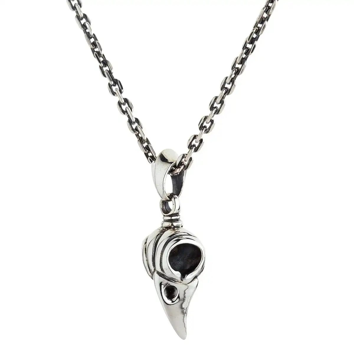 Bikerringshop Crow Skull Pendant Sterling Silver 12 Bikerringshop Crow Skull Pendant Sterling Silver - Image 10