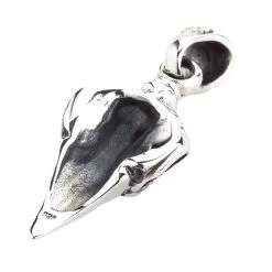 Bikerringshop Crow Skull Pendant Sterling Silver 17 Bikerringshop Crow Skull Pendant Sterling Silver -Outlet Rings Store crow skull pendant 6