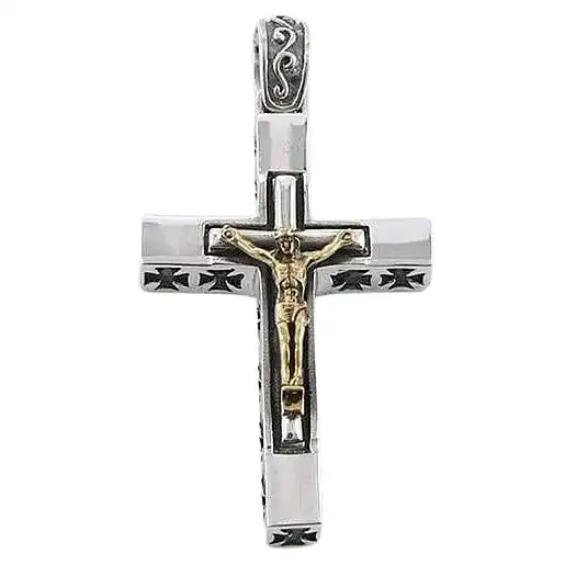 Bikerringshop Sterling Silver Jesus Cross Crucifix Mens Pendant 4 Bikerringshop Sterling Silver Jesus Cross Crucifix Mens Pendant - Image 2