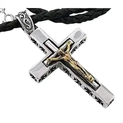Bikerringshop Sterling Silver Jesus Cross Crucifix Mens Pendant 7 Bikerringshop Sterling Silver Jesus Cross Crucifix Mens Pendant - Image 5