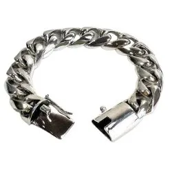 Bikerringshop Silver Cuban Link Bracelet 9 Bikerringshop Silver Cuban Link Bracelet -Outlet Rings Store cuban link bracelet 3