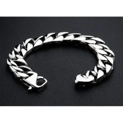 Bikerringshop Cuban Link Sterling Silver Bracelet -Outlet Rings Store cuban link sterling silver bracelet 6