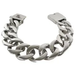 Bikerringshop Heavy Cuban Sterling Silver Men's Bracelet 9 Bikerringshop Heavy Cuban Sterling Silver Men's Bracelet -Outlet Rings Store cuban silver bracelet 6