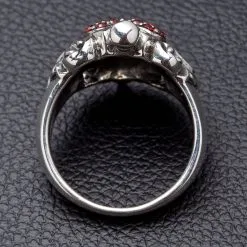 Bikerringshop Sterling Silver Gothic Red Heart Dagger Rings -Outlet Rings Store dagger heart ring 4