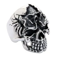 Bikerringshop 925 Sterling Silver Death Skull Rings -Outlet Rings Store death skull biker ring 5