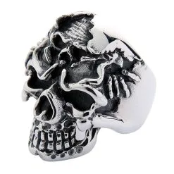 Bikerringshop 925 Sterling Silver Death Skull Rings -Outlet Rings Store death skull mens ring 4