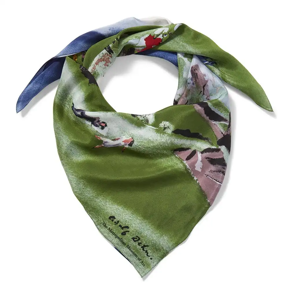 The Metropolitan Museum Of Art Dehn Spring In Central Park Square Silk Scarf 4 The Metropolitan Museum Of Art Dehn Spring In Central Park Square Silk Scarf - Image 2
