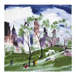 The Metropolitan Museum Of Art Dehn Spring In Central Park Square Silk Scarf