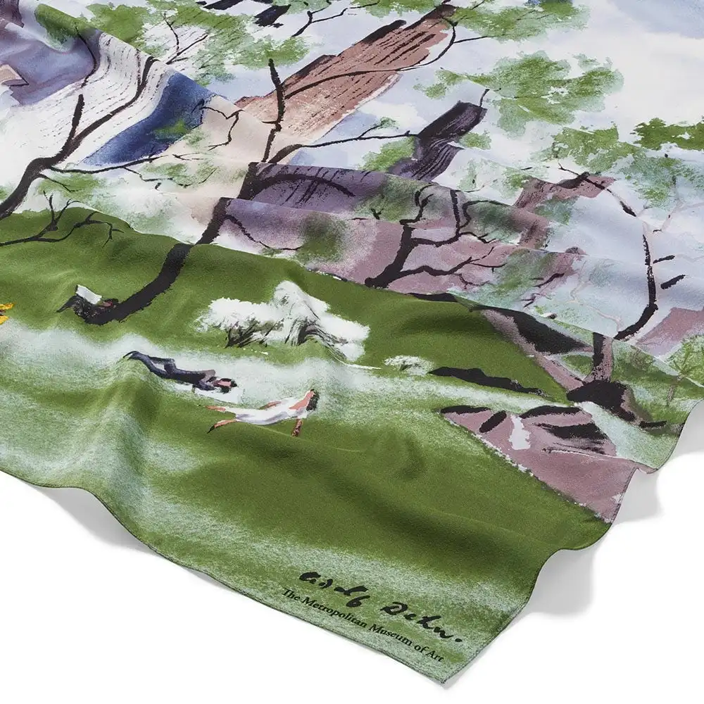 The Metropolitan Museum Of Art Dehn Spring In Central Park Square Silk Scarf 6 The Metropolitan Museum Of Art Dehn Spring In Central Park Square Silk Scarf - Image 4