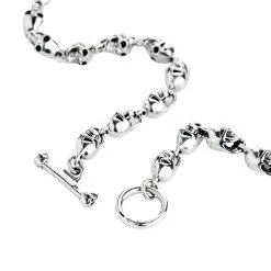 Bikerringshop Sterling Silver Diamond Biker Skull Necklace -Outlet Rings Store diamond biker skull necklace 4