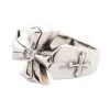 Bikerringshop Diamond Cross Sterling Silver Mens Ring -Outlet Rings Store diamond cross silver mens ring
