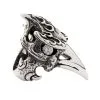 Bikerringshop Sterling Silver Diamond Eyes Dinosaur Hornbill Biker Ring -Outlet Rings Store diamond eyes dinosaur hornbill biker ring