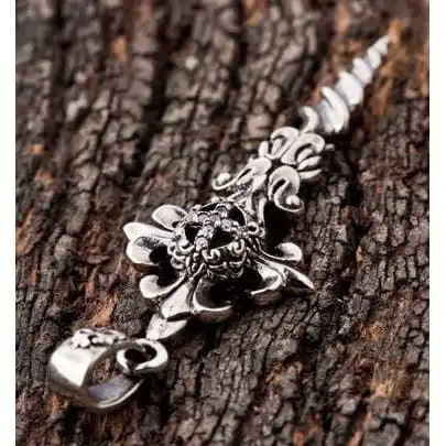 Bikerringshop Diamond Gothic Silver Cross Pendant 5 Bikerringshop Diamond Gothic Silver Cross Pendant - Image 3