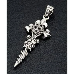 Bikerringshop Diamond Gothic Silver Cross Pendant 13 Bikerringshop Diamond Gothic Silver Cross Pendant -Outlet Rings Store diamond gtohic cross pendant 5