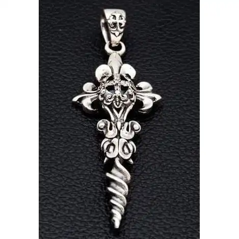 Bikerringshop Diamond Gothic Silver Cross Pendant 8 Bikerringshop Diamond Gothic Silver Cross Pendant - Image 6