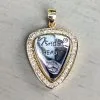 Bikerringshop Sterling Silver Diamond Guitar Pick Pendant 1 Bikerringshop Sterling Silver Diamond Guitar Pick Pendant -Outlet Rings Store diamond guitar pick pendant