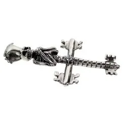 Bikerringshop Diamond Skull Key Cross Silver Pendant 7 Bikerringshop Diamond Skull Key Cross Silver Pendant -Outlet Rings Store diamond skull key silver pendant 3