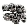 Bikerringshop Sterling Silver Diamond Star Rock Skull Ring 2 Bikerringshop Sterling Silver Diamond Star Rock Skull Ring -Outlet Rings Store diamond star rock skull ring