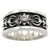 Bikerringshop Sterling Silver Diamond Tribal Band Ring 2 Bikerringshop Sterling Silver Diamond Tribal Band Ring -Outlet Rings Store diamond tribal rings