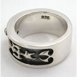 Bikerringshop Sterling Silver Diamond Tribal Band Ring -Outlet Rings Store diamond tribal rings 3