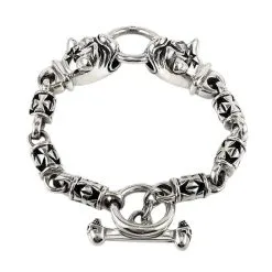 Bikerringshop Sterling Silver Dog Bracelet -Outlet Rings Store dog bracelet 5