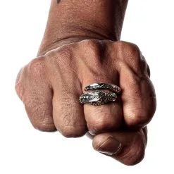 Bikerringshop Sterling Silver Dragon Mens Band Ring -Outlet Rings Store dragon band ring 8