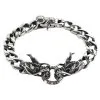 Bikerringshop Red Eyes Sterling Silver Dragon Bracelet -Outlet Rings Store dragon bracelet