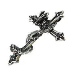 Bikerringshop Sterling Silver Dragon Cross Pendant 10 Bikerringshop Sterling Silver Dragon Cross Pendant -Outlet Rings Store dragon cross pendant 2