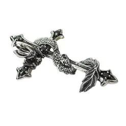 Bikerringshop Sterling Silver Dragon Cross Pendant 11 Bikerringshop Sterling Silver Dragon Cross Pendant -Outlet Rings Store dragon cross pendant 5