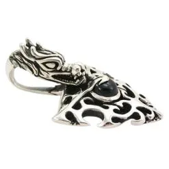 Bikerringshop Sterling Silver Dragon Flame Pendant 10 Bikerringshop Sterling Silver Dragon Flame Pendant -Outlet Rings Store dragon flame pendant 3
