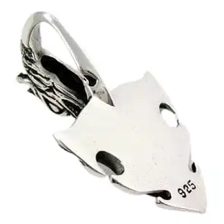 Bikerringshop Sterling Silver Dragon Flame Pendant 6 Bikerringshop Sterling Silver Dragon Flame Pendant - Image 4