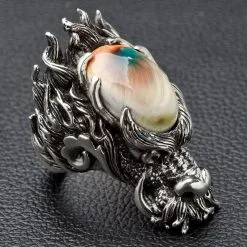 Bikerringshop Sterling Silver Mens Dragon Head Ring 12 Bikerringshop Sterling Silver Mens Dragon Head Ring -Outlet Rings Store dragon head ring 3