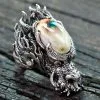 Bikerringshop Sterling Silver Mens Dragon Head Ring 2 Bikerringshop Sterling Silver Mens Dragon Head Ring -Outlet Rings Store dragon head ring 6