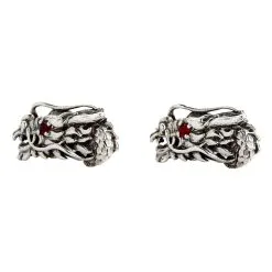 Bikerringshop Sterling Silver Dragon Head Stud Earrings -Outlet Rings Store dragon head stud earrings 3