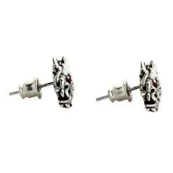 Bikerringshop Sterling Silver Dragon Head Stud Earrings -Outlet Rings Store dragon head stud earrings 5