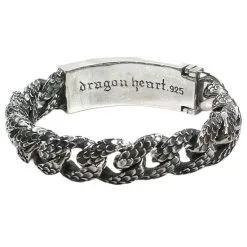 Bikerringshop 925 Sterling Silver Dragon ID Biker Men's Bracelet 15 Bikerringshop 925 Sterling Silver Dragon ID Biker Men's Bracelet -Outlet Rings Store dragon id bracelet 4