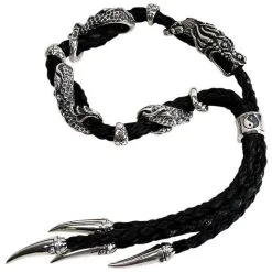 Bikerringshop Dragon Men's Genuine Leather Bracelets