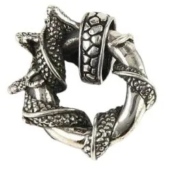 Bikerringshop Sterling Silver Dragon Loop Pendant 9 Bikerringshop Sterling Silver Dragon Loop Pendant -Outlet Rings Store dragon loop pendant 4