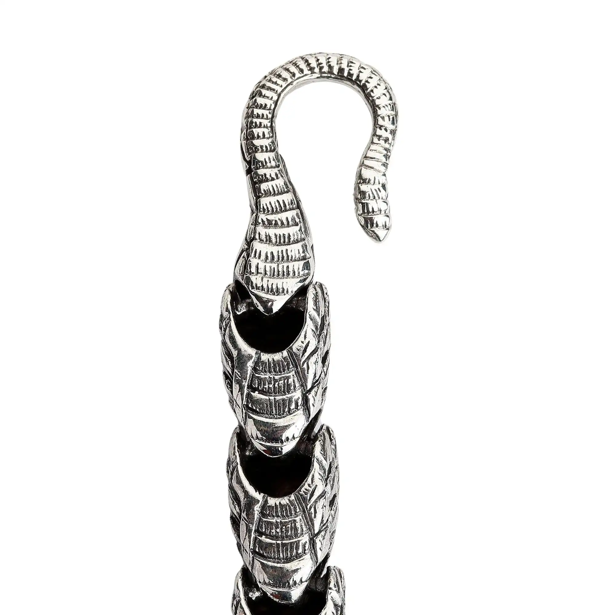 Bikerringshop Sterling Silver Dragon Mens Bracelet 8 Bikerringshop Sterling Silver Dragon Mens Bracelet - Image 6