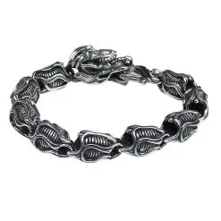 Bikerringshop Dragon Sterling Silver Biker Bracelet 15 Bikerringshop Dragon Sterling Silver Biker Bracelet -Outlet Rings Store dragon silver biker bracelet 3