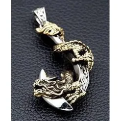 Bikerringshop Dragon Sterling Silver Fishhook Pendants -Outlet Rings Store dragon silver fishhook pendants 6