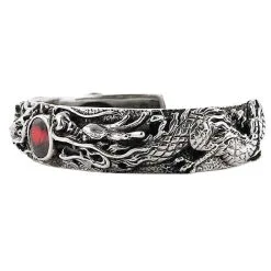 Bikerringshop Dragon Mens Sterling Silver Cuff Bracelet 10 Bikerringshop Dragon Mens Sterling Silver Cuff Bracelet -Outlet Rings Store dragon sterling silver cuff 4